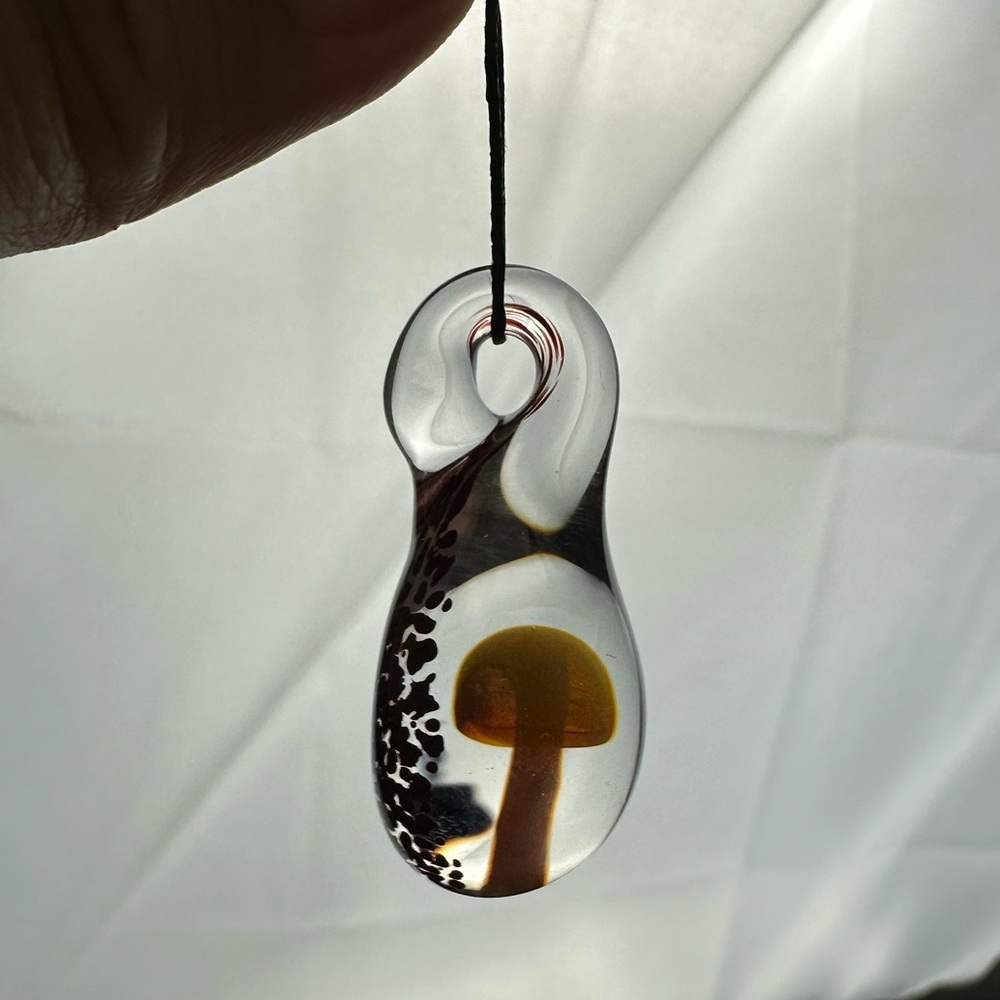 Glass Mushroom Dome Prndant